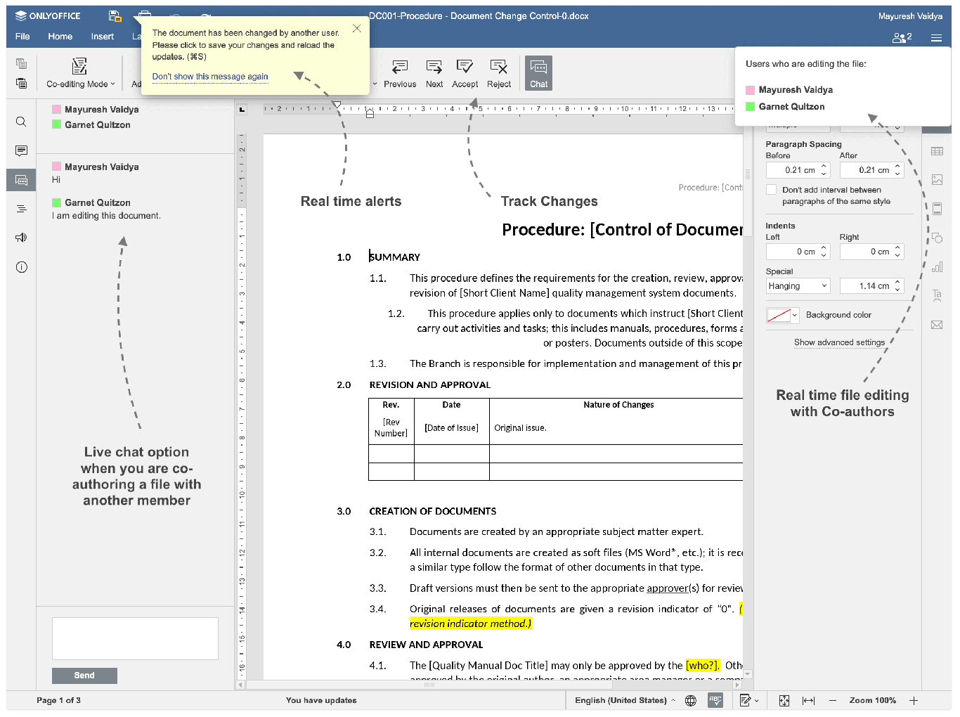 Öffnen Sie das Office-Dokument im integrierten ONLYOFFICE Editor. Öffnen Sie das Office-Dokument im integrierten ONLYOFFICE Editor.